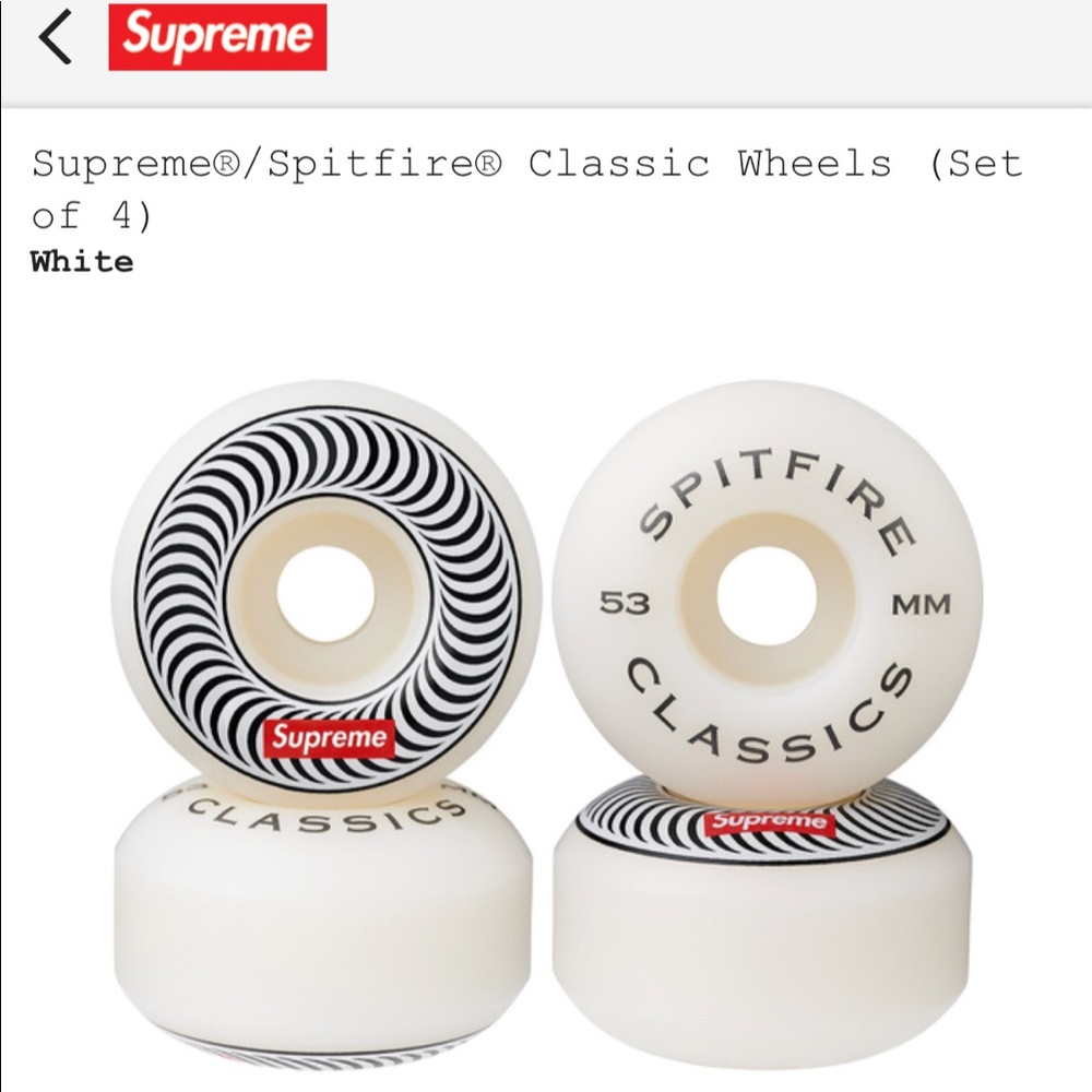 SS18 53mm Supreme Spitfire classics white - Picture 1 of 1